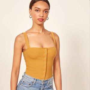 Reformation Nicole Tank in Marigold size XS
